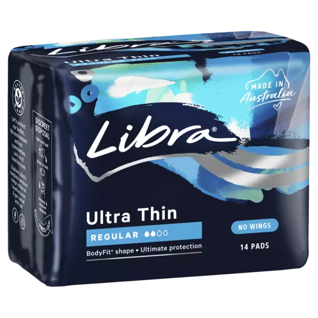 Libra Ultra Thin Regular 14 Pads BodyFit Shape Ultimate Protection