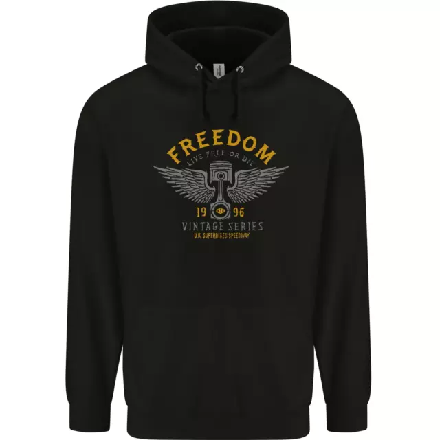 Freedom Vintage Motorcycle Motorbike Biker Childrens Kids Hoodie