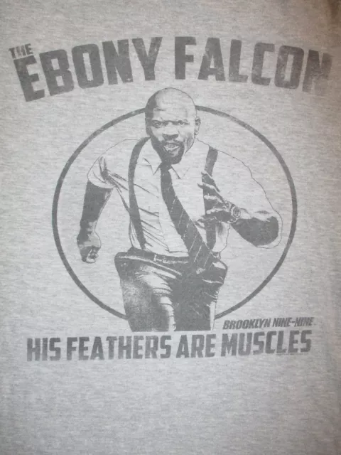 EBONY FALCON T SHIRT Brooklyn Nine Feathers Are Muscles Terry Crews Sgt Jeffords
