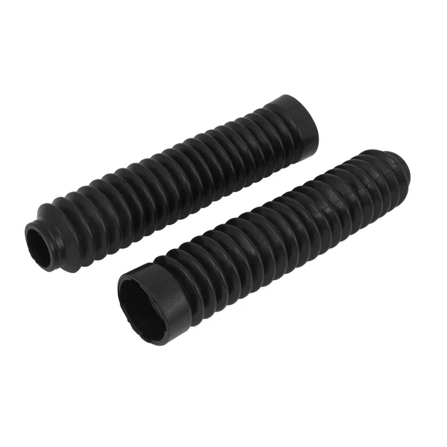 Paire cache fourche avant 26 cm pour amortisseur anti-poussière caoutchouc noir