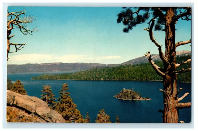 c1960's View Of Emerald Bay Lake Tahoe California CA Unposted Vintage Postcard