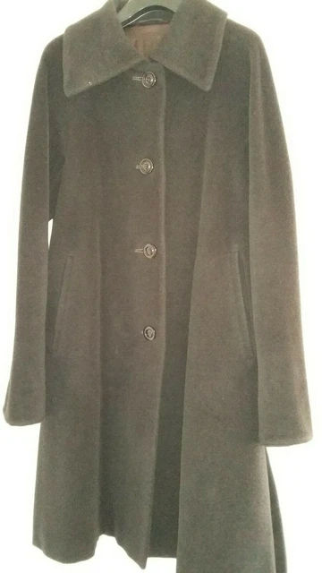 Angora Kaschmir Mantel Damen Dunkelblau YELL LUXUS-MANTEL, ANGORA,  Kaschmir, Lammwolle EUR 60,00 PicClick DE - Main Image