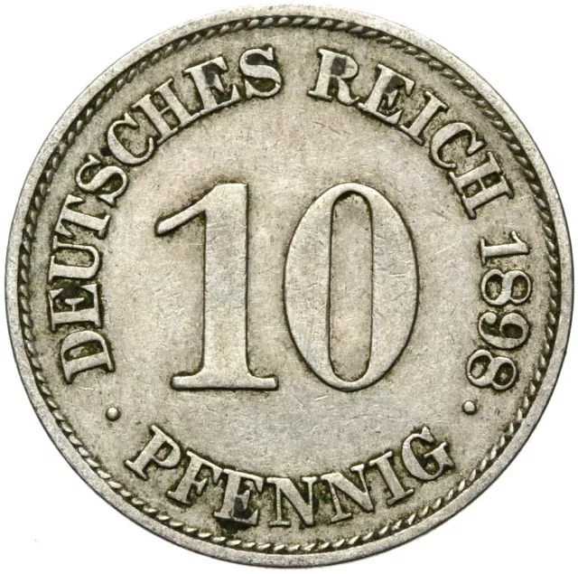 Deutsches Reich - Kaiserreich - J. 13 - Münze - 10 Pfennig 1898 E - ERHALTUNG !