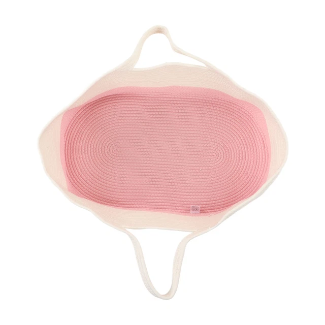 Cesta de portabebés (rosa) de algodón cesta de seguridad para dormir plegable para bebés dibujos animados
