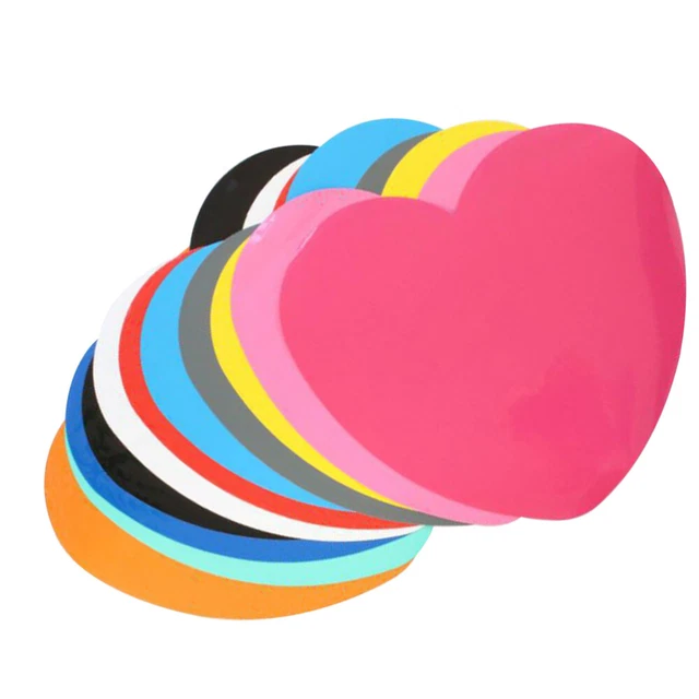 Pack de 10 pegatinas de vinilo extraíbles corazón borrado seco