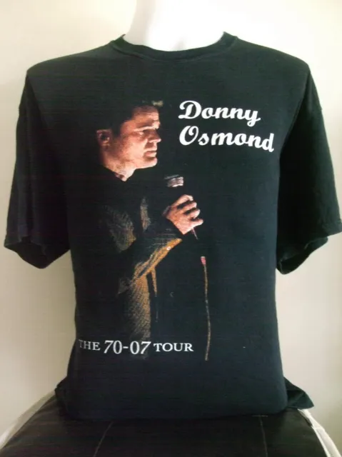 Gildan Donny Osmond The 70-07 Tour T-shirt black color XL size