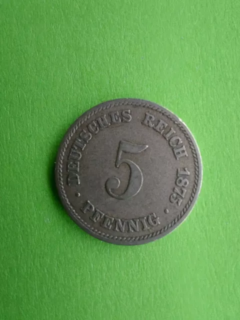 Deutschland 5 Pfennig 1875C Gutes Detail