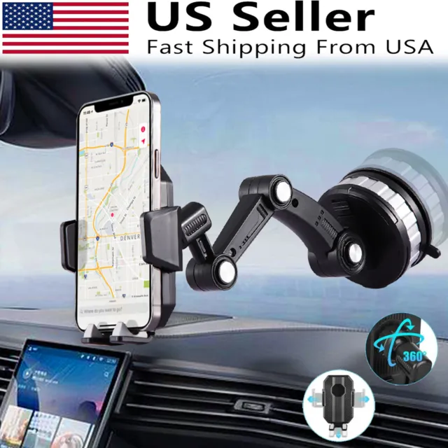 Universal Car Truck Mount Phone Holder Stand Dashboard&Windshield For Cell Phone