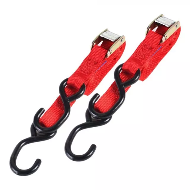 Bike It 2 Pièce Autolock Attache Bracelet 25MM Large 1.8M Long - Rouge