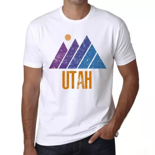 Uomo Maglietta Montagna Utah – Mountain Utah – T-shirt Stampa Grafica Divertente