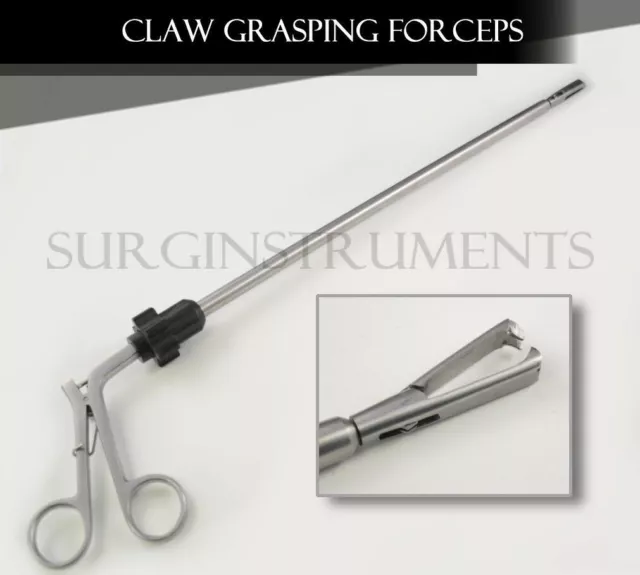 Claw Grasping Forceps 10mm 2x3 Teeth Laparoscopy Endoscopy German Grade