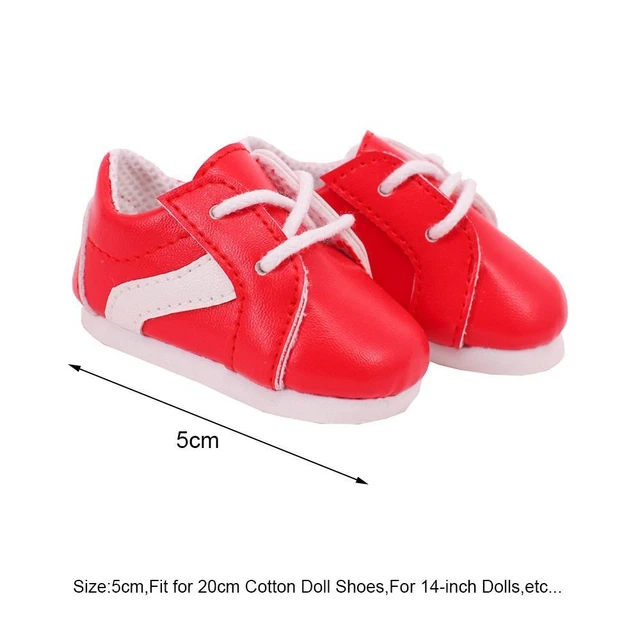 20cm Poupée Chaussures Accessoires pour vêtements Baskets en cuir PU 3