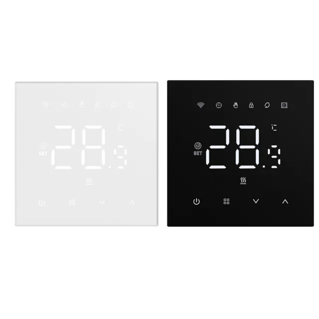 Thermostat de pièce numérique avec contrôle d'application et écran LCD pour