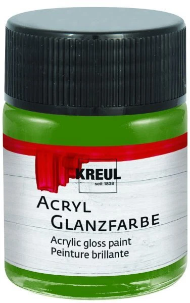 Kreul Acryl Glanzfarbe olivgrün 50 ml  Verzierfarbe