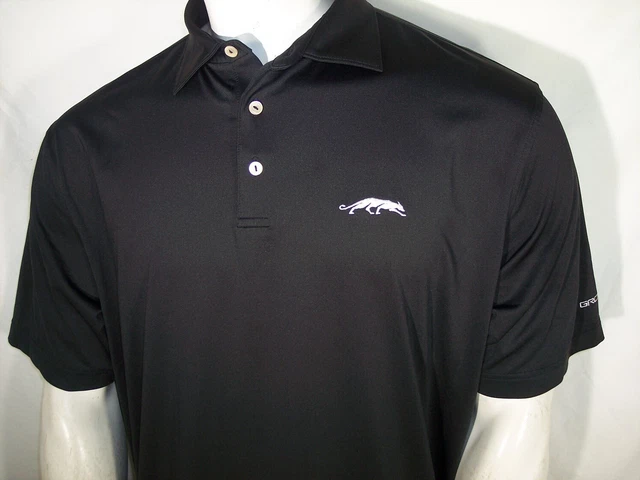 Peter Millar Large Black Poly/Spandex Polo Shirt The Grove XXIII Michael Jordan