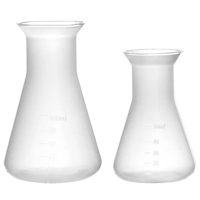 50ml 100ml Plastic Erlenmeyer Flask Conical Bottles  Laboratory Chemical