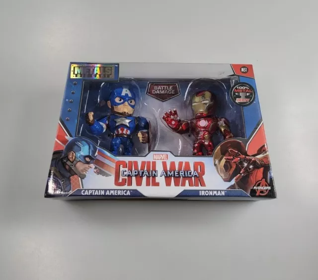 Jada Toys Metals Die Cast Marvel Civil War: Iron Man vs Captain America MCU Set