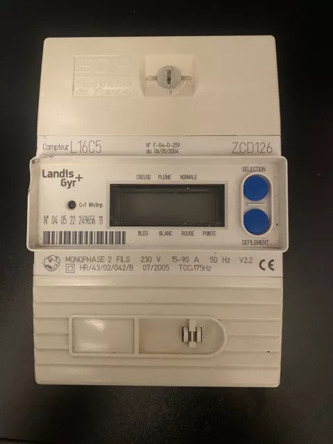 compteur électrique monophase Landis&gyr