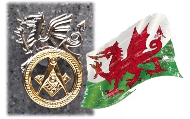 Cymru  am  Byth   /   Wales  Forever  - 2023  Welsh  Masonic Pin Badge