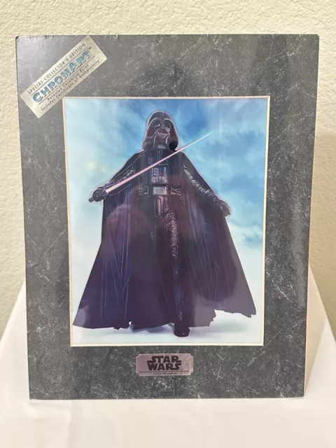 Rare New Unsealed 1994 STAR WARS Chromart Darth Vader Collectible Foil Print