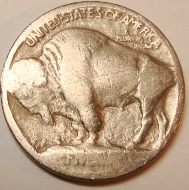 1913 Buffalo Nickel Raised Mound Type 1 Free Shipping