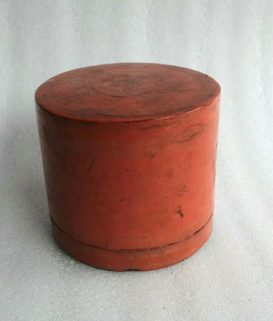 80-100 yrs old Vintage Burmese Box Cane Wood Betel Nut Jewelry Container BS-23
