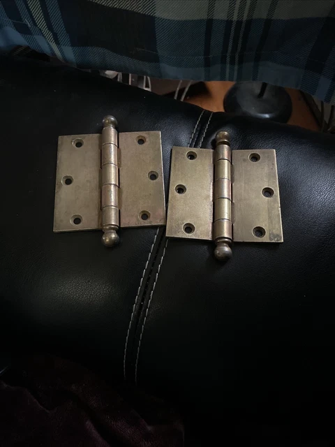 Antique Stanley Ball Tipped 3.5" Hinges