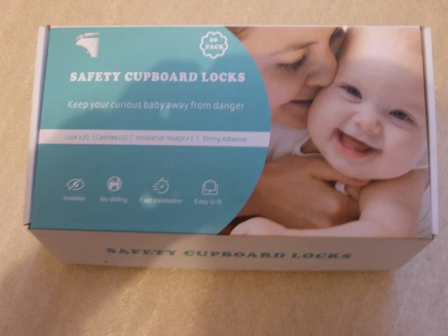 20 x serrature armadio di sicurezza a prova di bambino aiutano a tenere al sicuro i bambini.