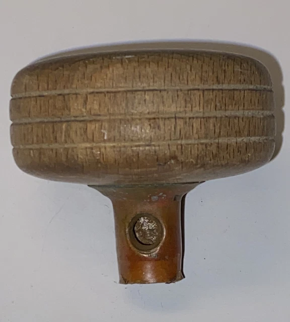 One Single Antique Vintage Victorian Wooden Door Knob Reclaimed Salvage