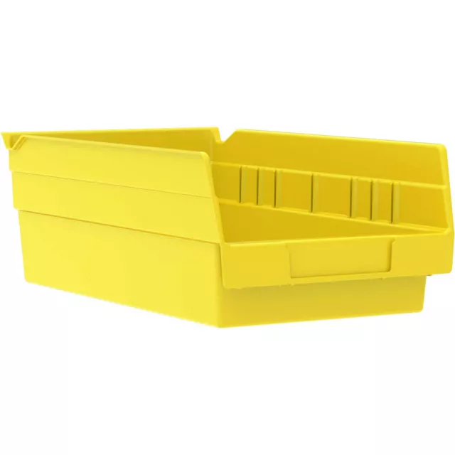 Akro-Mils 30130 Plastic Shelf Bin Nestable - 6-5/8"W x 11-5/8"D x 4"D Yellow Lot