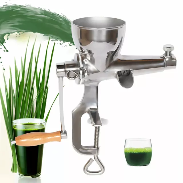 Manual Juicer Squeezing Wheatgrass Vegetable Fruit Extractor Stainless Steel