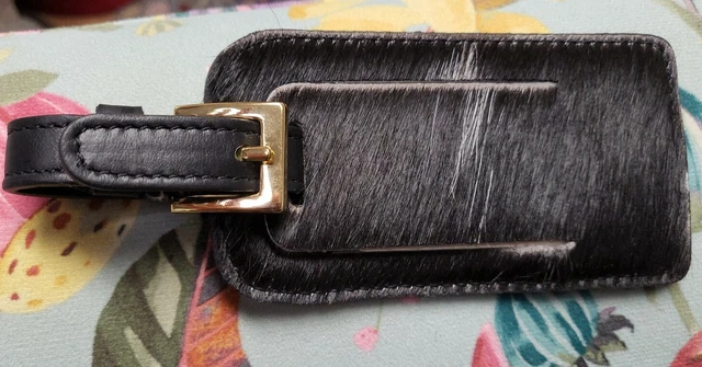 Cowhide Luggage Tag LUXURY Unique. Never Used!