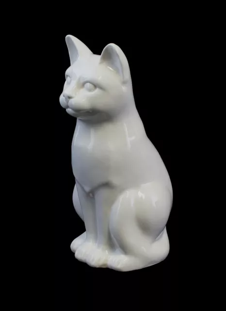 9944030 Porcelana Figura Hucha Gato Blanco Kämmer H22cm