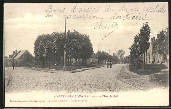 CPA Ressons-sur-le-Matz, La Place du Bail