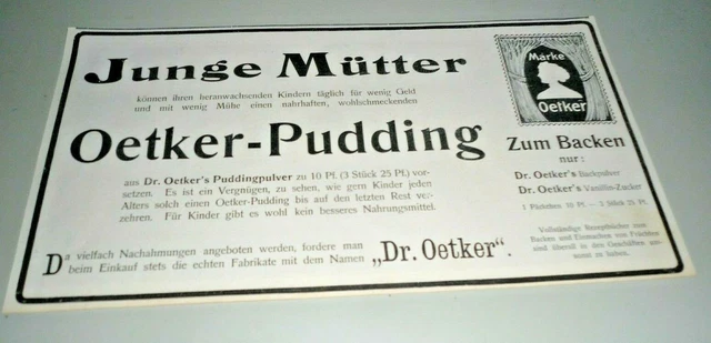 Alte Reklame Werbung Dr. Oetker Pudding