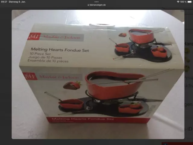 Fondue Set * Melting Hearts von Mayfair & Jackson * Neu