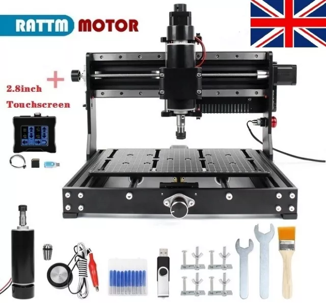 【UK】3020 Plus CNC Router GRBL Control Engraving Machine Kit With 500W DC Spindle