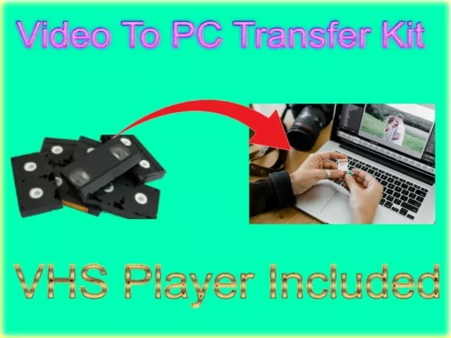 VHS Video Player / Recorder Kit - Convert Copy VHS Tape To DVD, PC + VCR PLAYER!