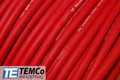 WELDING CABLE 2/0 AWG RED Per-Foot CAR BATTERY LEADS USA NEW Gauge Copper Solar