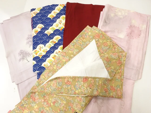 45343# Japanese Kimono / Antique Kimono / Set Of 5