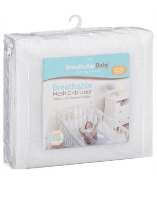 NEW Breathable Baby Mesh Crib Liner