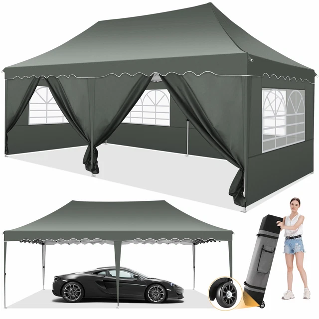 Pavillon 3x3M/3x6M Gartenzelt Faltpavillion Wasserdicht UV Partyzelt Pavillon DE