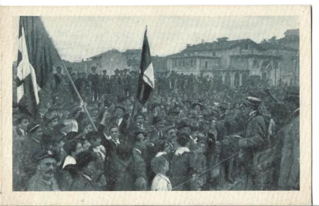 Cartolina - Trieste 3 Novembre 1918 - La Popolazione Affettuosamente S'indugia