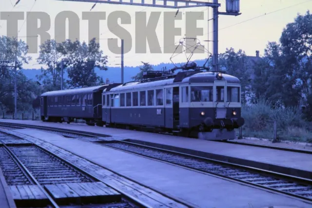 35mm Slide SWITZERLAND STB Sensetalbahn Electric Railcar 106 1985 Original