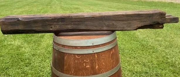 29 Fireplace Mantle Barn Beam 61"x6"x6" Solid, Rustic, Salvage, Farm, Natural