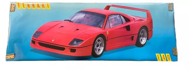 Massive Ferrari F-40 Vintage Poster Never Hung 1988 26 X 73.5”