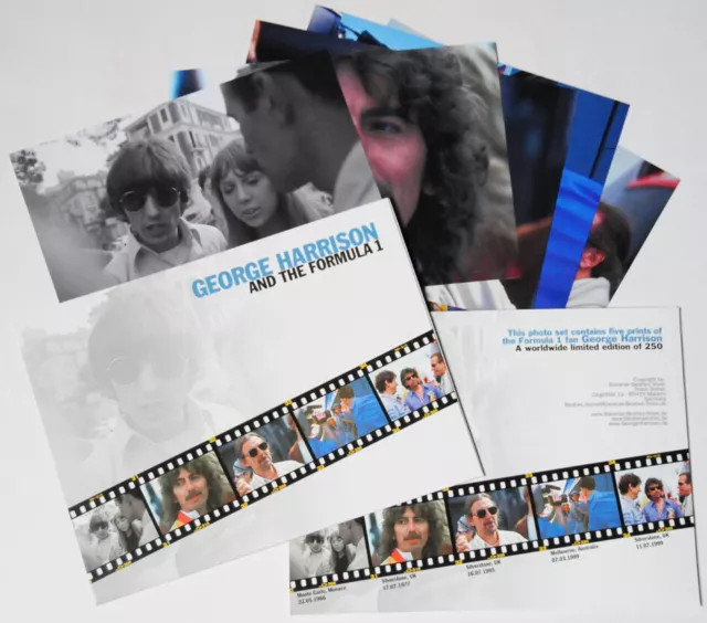 George Harrison Ringo Starr 3 Foto Sets LA '67, Formula 1 Stuttgart '98, Beatles 3