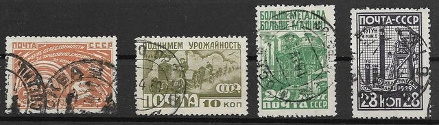 Russland / Sowjetunion MiNr 379 - 382 gestempelt