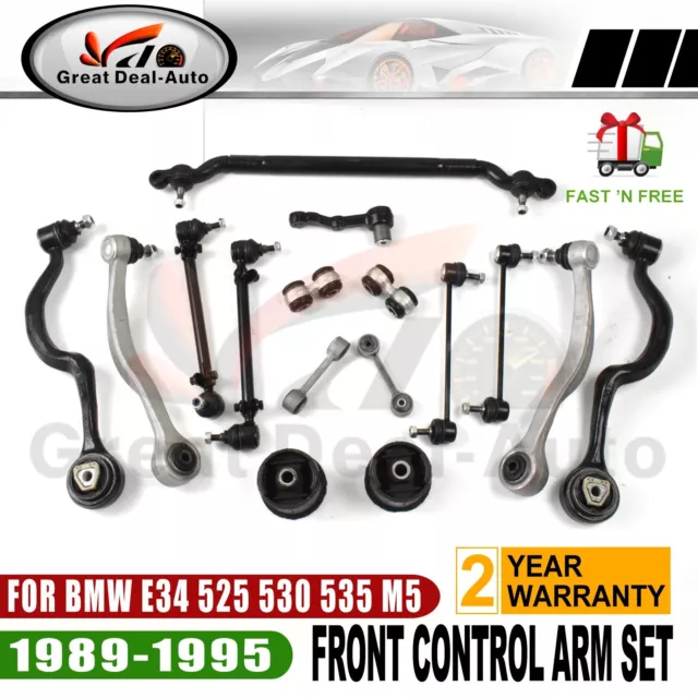 Front Control Arm Ball Joint Suspension Kit Fit for BMW E34 525 530 535 M5 L R