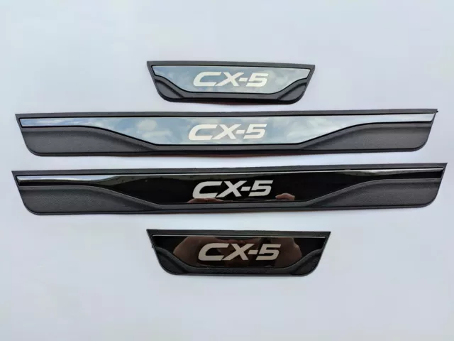 For Mazda CX5 Car Accessories Door Sill Protector Trim Strip Scuff Plate Guard
